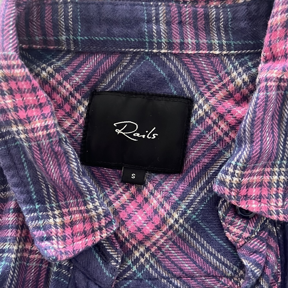 Rails Hunter Striped Flannel Button Up, Size S. S… - image 2